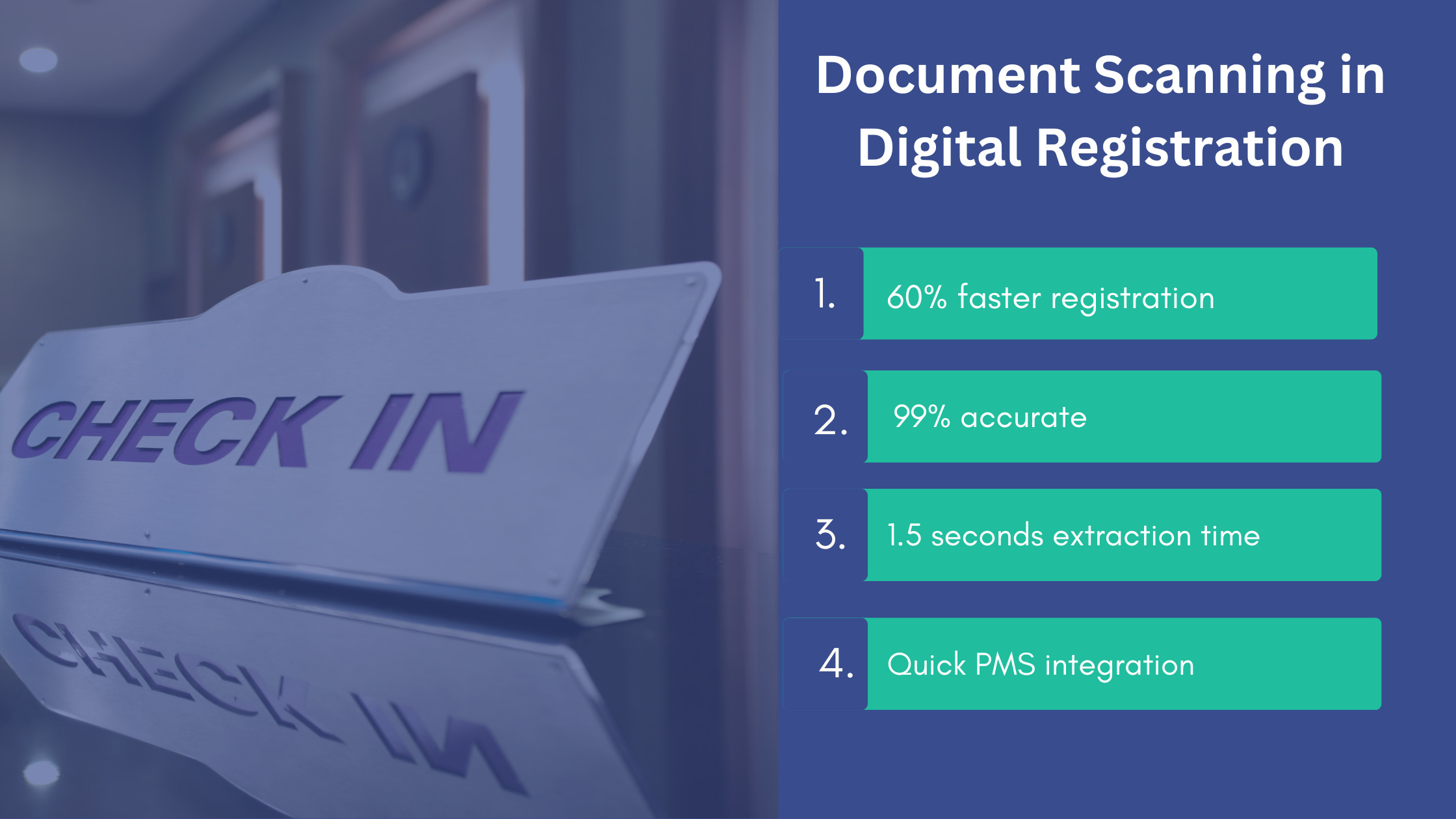 Document scanning in hotel digital registration